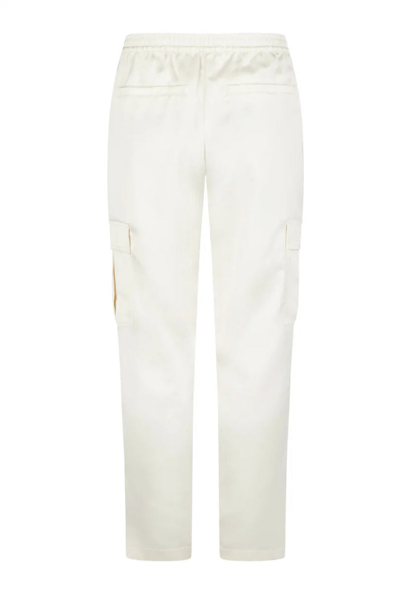 Satin Cargo Trouser in Creme-Marc Aurel-Tocca Finita