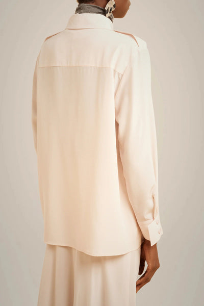 Silk Patch Pocket Shirt-Liviana Conti-Tocca Finita