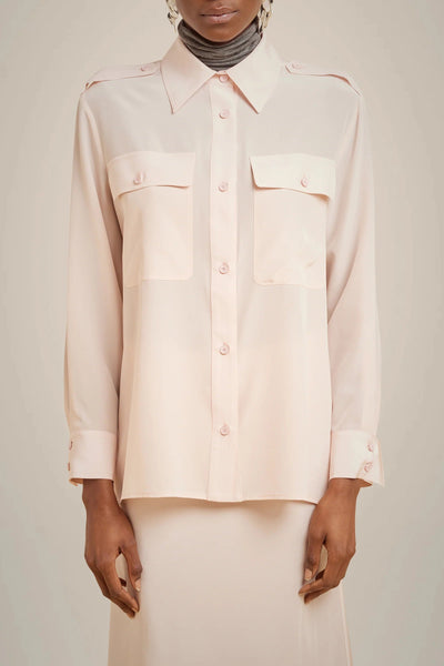 Silk Patch Pocket Shirt-Liviana Conti-Tocca Finita