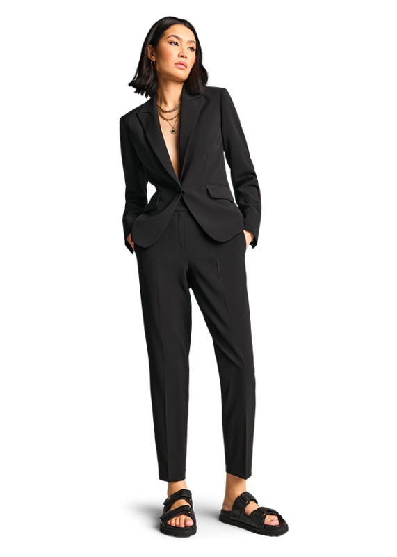 Slim Fit Trouser In Black-Riani-Tocca Finita