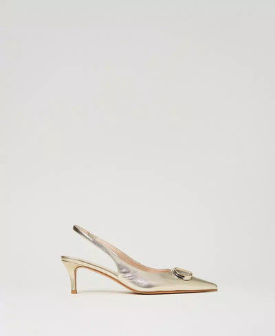 Sling Back Heel With Oval-TWINSET-Tocca Finita