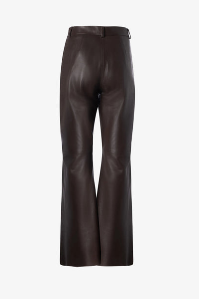 Straight Leg Leather Trousers-Iris Setlakwe-Tocca Finita