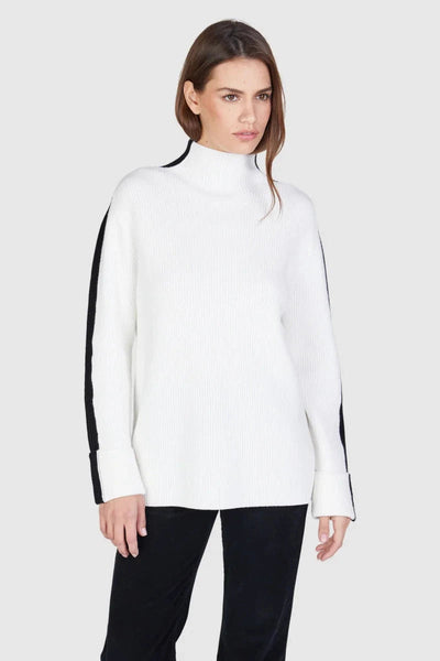 Sweater With Contrast Detail-Marc Aurel-Tocca Finita