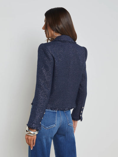 Sylvia Collared Jacket In Midnight-L'Agence-Tocca Finita