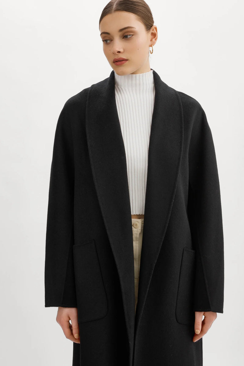 Thara Coat In Black-LAMARQUE-Tocca Finita