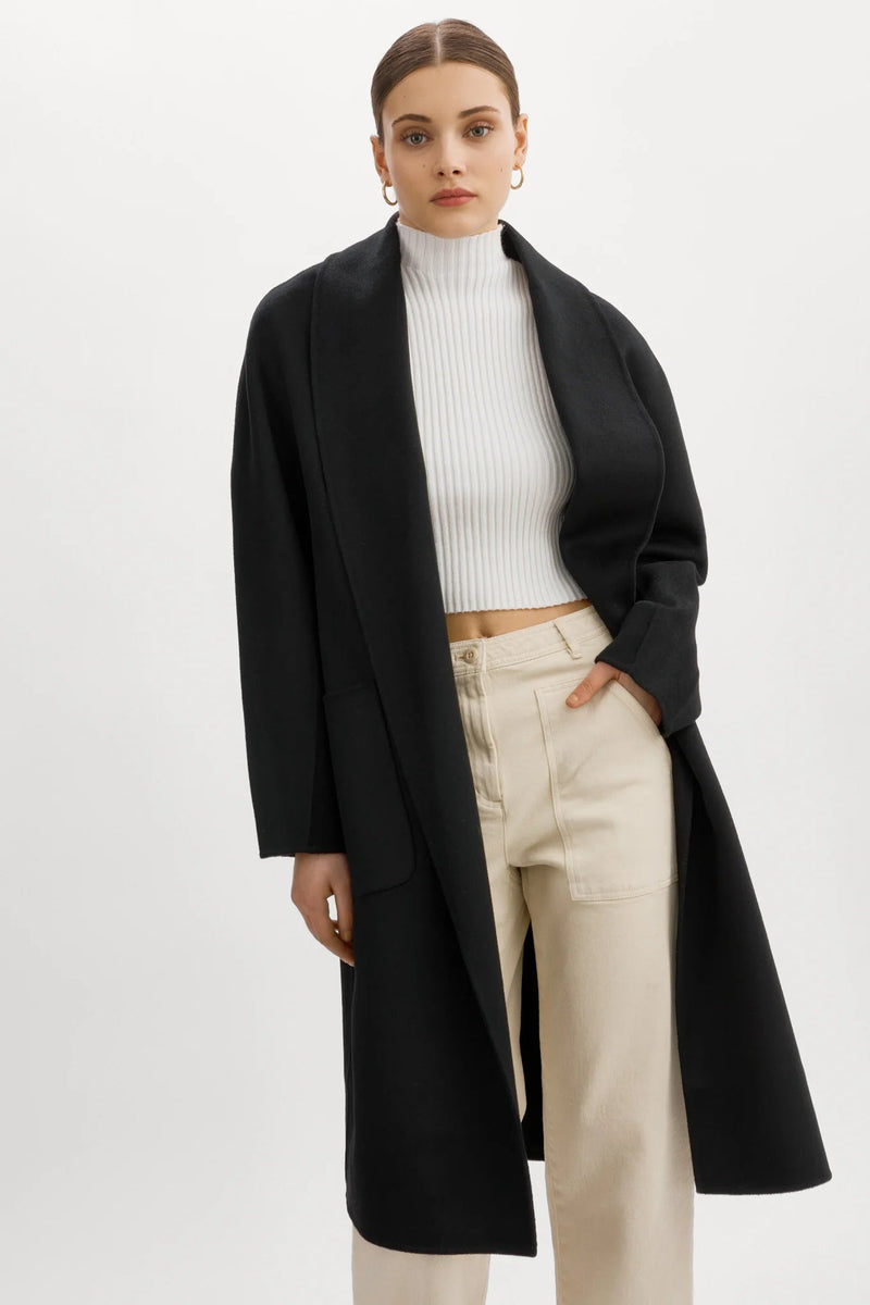 Thara Coat In Black-LAMARQUE-Tocca Finita