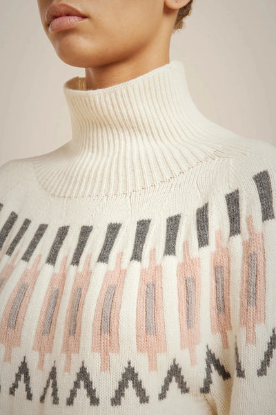 Turtle Neck Sweater In Recycled Cashmere-Liviana Conti-Tocca Finita