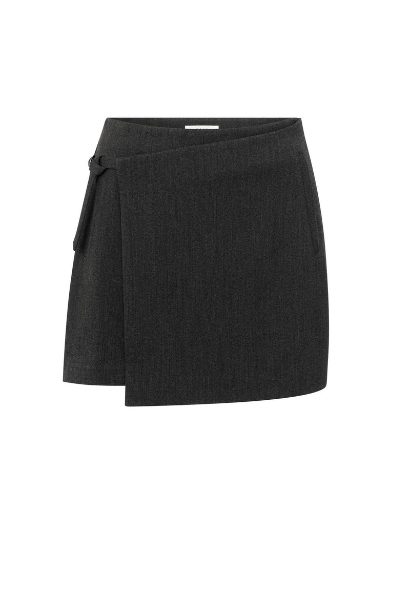 Woven Skort with Belt-Yaya-Tocca Finita